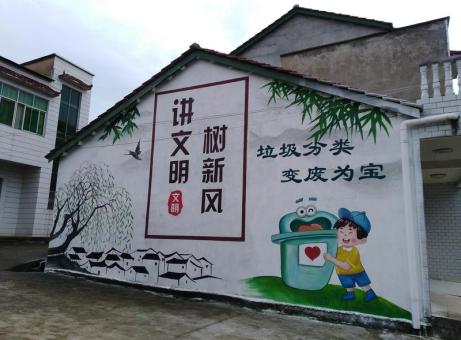 宜城墙绘是现在流行的墙体广告